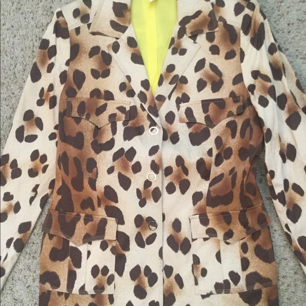 GIANNI VERSACE COUTURE CHEETAH LEOPARD JACKET BLAZER, NEW - Picture 6 of 13